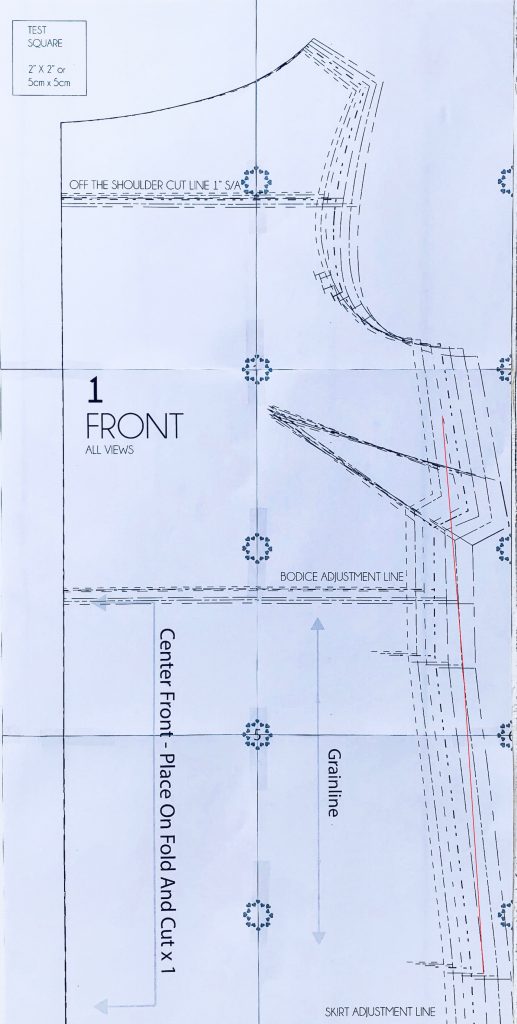 fitting for length adjustments and determining bust, waist, and hip  position – In-House Patterns