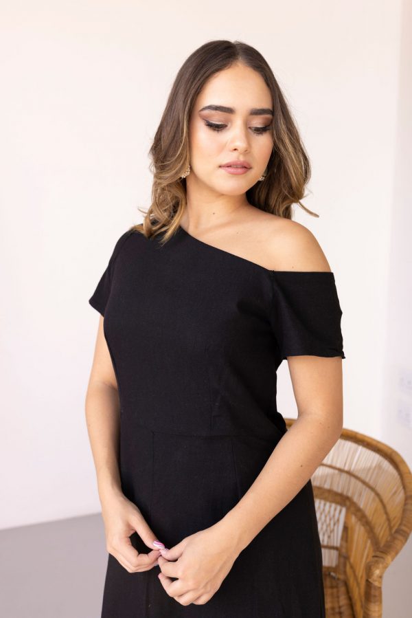 Mila Dress PDF Sewing Pattern — Asymmetric Neckline, 4 Versions | Sizes XXS–XXL
