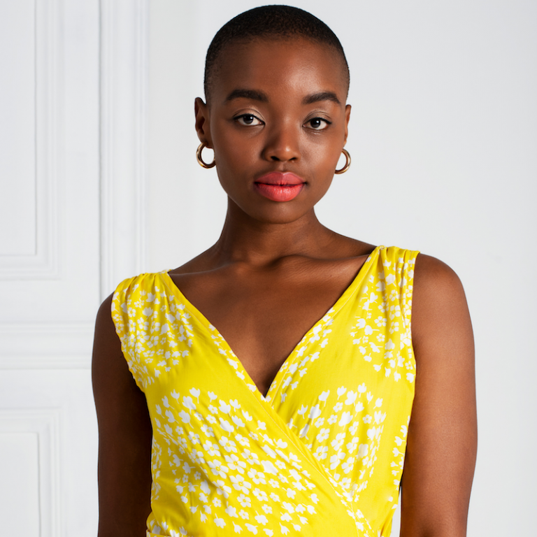 Ella Wrap Dress Sewing Pattern PDF — Maxi, Knee Length & Top, Linen