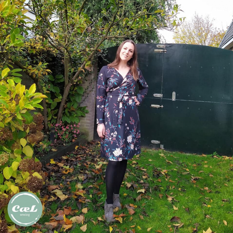 Ella Wrap Dress Sewing Pattern PDF — Maxi, Knee Length & Top, Linen