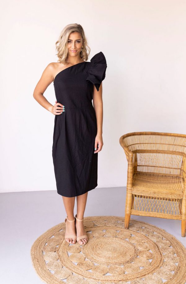 Mari Dress PDF Sewing Pattern — Sheath Silhouette, Optional Statement Ruffle | Sizes XXS–XXL