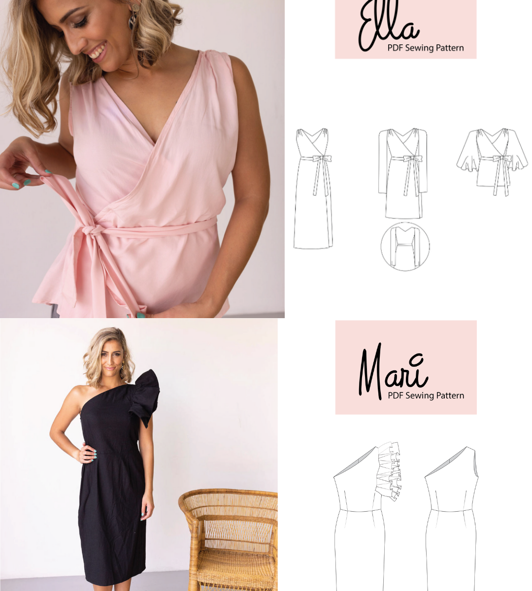 2 Pattern Bundle 06 – Ella + Mari Patterns